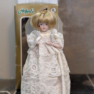 Porcelain Lighted Vintage 10 Light Angel By Hoferts In Box